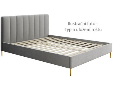 Čalúnená posteľ dvojlôžko RENE, rošt ZDARMA - pohľad č. 3