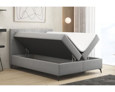Vysoká posteĽ boxspring ROSE, s matracmi a topperom, 140x200cm - pohľad č. 3