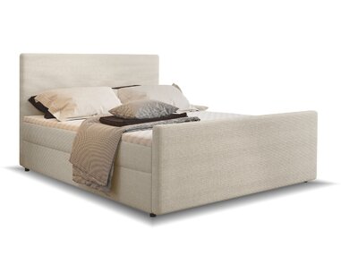Posteľ boxspring s čelami SCALA, matrace a topper v cene - pohľad č. 2