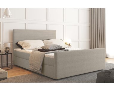Posteľ boxspring s čelami SCALA, matrace a topper v cene - pohľad č. 1
