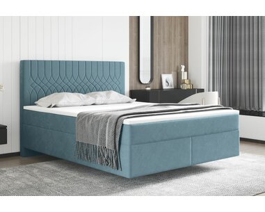 Zvýšená posteľ boxspring SEVILA 4, s matracmi a topperom, 140x200cm Zvýšená posteľ boxspring SEVILA 4, s matracmi a topperom, 140x200cm