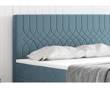 Zvýšená posteľ boxspring SEVILA 4, s matracmi a topperom, 140x200cm - pohľad č. 4