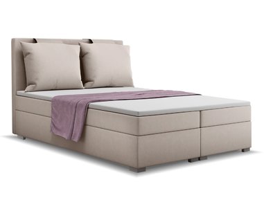Zvýšená posteľ boxspring TERAMO, s matracmi a topperom - pohľad č. 2