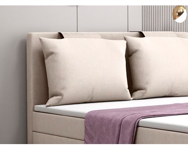 Zvýšená posteľ boxspring TERAMO, s matracmi a topperom - pohľad č. 4