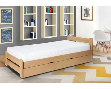 Posteľ s vyklápacím roštom Relaxin, 90x200cm, masív buk Posteľ s vyklápacím roštom Relaxin, 90x200cm, masív buk