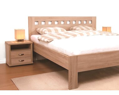 Nočný stolík dvojzásuvkový L25