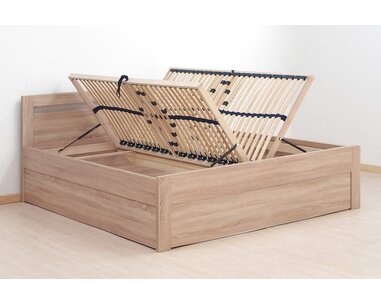 Manželská posteľ dvojlôžko s úložným priestorom MARIKA, lamino, 160x200, 180x200 cm, boční výklop Manželská posteľ dvojlôžko s úložným priestorom MARIKA, lamino, 160x200, 180x200 cm, boční výklop