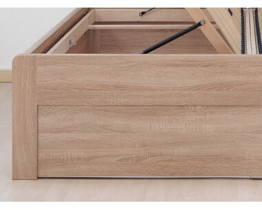 Váľanda s úložným priestorom MARIKA - oblá, lamino, 160x200, 180x200 cm, bočný výklop