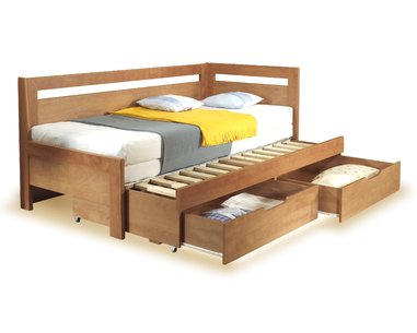 Rozkladacia posteľ s úložným priestorom TANDEM KLASIK pravá