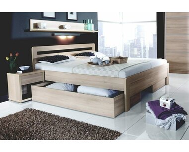 Manželská posteľ dvojlôžko KARLO - oblé, lamino, 160x200, 180x200 cm