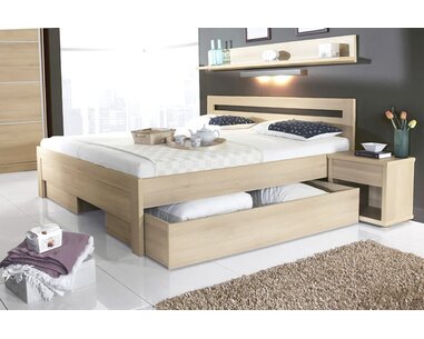 Úložný priestor pod posteľ 3/4, masív buk cink jadrový