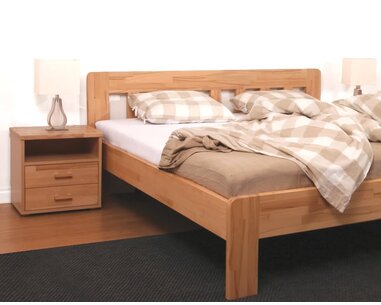 Nočný stolík Dvojzásuvkový, masív buk cink jadrový Nočný stolík Dvojzásuvkový, masív buk cink jadrový