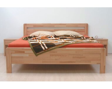 Zvýšená posteľ z masívu Karlo-oblé, masív buk cink Zvýšená posteľ z masívu Karlo-oblé, masív buk cink