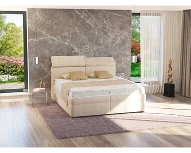 Americká posteľ boxspring YOGA, s úložným priestorom - pohľad č. 2