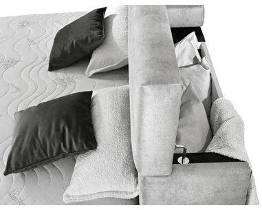 Americká posteľ boxspring YOGA, s úložným priestorom - pohľad č. 4