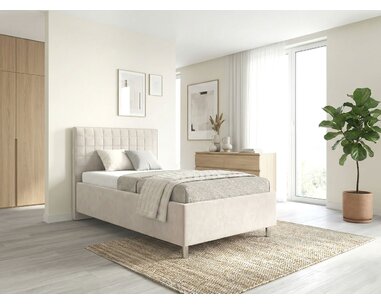 Čalúnená posteľ s úložným priestorom a roštom Belarona, 140x200