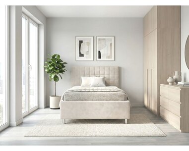 Čalúnená posteľ s úložným priestorom a roštom Belarona, 140x200