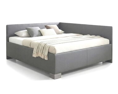 Rohová čalúnená posteľ dvojlôžko s úložným priestorom Ryana