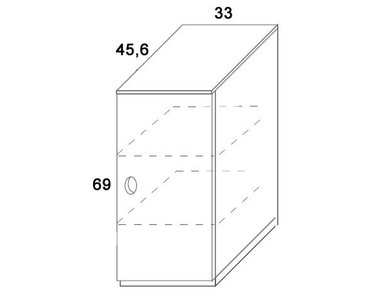Komoda dvířková D405/BC-Domino, masiv buk Komoda dvířková D405/BC-Domino, masiv buk
