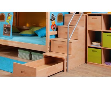 Schody k poschodovej posteli nízke D105, masív buk Schody k poschodovej posteli nízke D105, masív buk