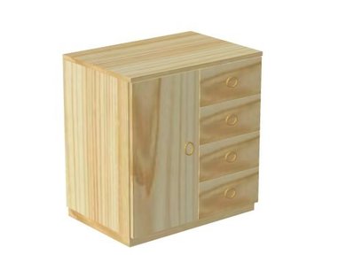 Komoda dvierka + zásuvky D414-Domino Komoda dvierka + zásuvky D414-Domino