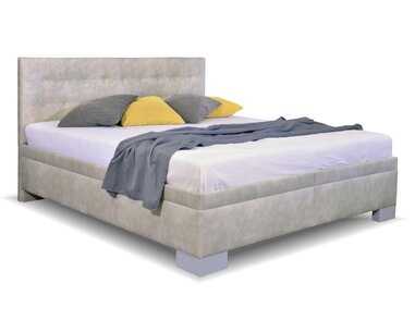 Zvýšená čalúnená posteľ s úložným priestorom Laterna