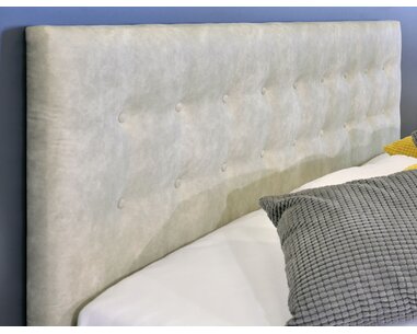 Zvýšená čalúnená posteľ s úložným priestorom Laterna