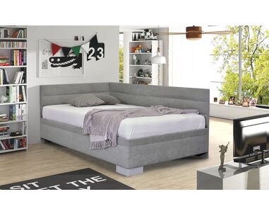 Čalúnená posteľ s úložným priestorom Niobe, 140x200 cm