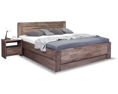 Drevená posteľ dvojlôžko s úložným priestorom ARION 2, 180x220, masiv buk - pohľad č. 1