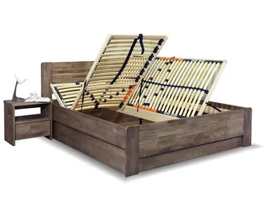Drevená posteľ dvojlôžko s úložným priestorom ARION 2, 180x220, masiv buk - pohľad č. 2