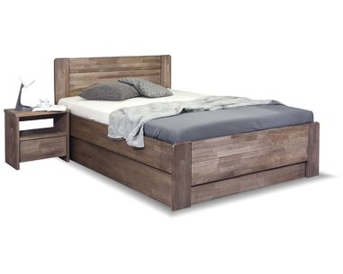 Posteľ s úložným priestorom ARION 2, 140x220, masív buk Posteľ s úložným priestorom ARION 2, 140x220, masív buk