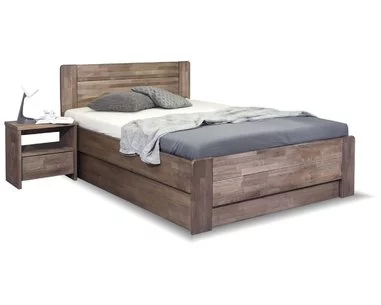 Posteľ s úložným priestorom ARION 2, 140x210, masiv buk - pohľad č. 1