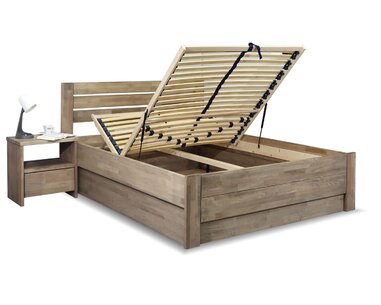 Posteľ s úložným priestorom Mistral, 140x200, masiv buk