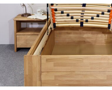 Posteľ s úložným priestorom Trinity 2, 80x200, 90x200, masiv buk