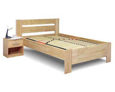 Zvýšená posteľ z masívu Trinity, masív buk, 140x200