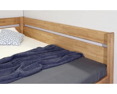 Posteľ z masivu Academia, 120x200, masiv buk, Pravá Posteľ z masivu Academia, 120x200, masiv buk, Pravá