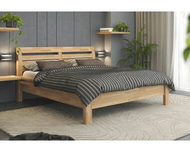 Prémiová drevená manželská posteľ CLAUDIA, masív buk