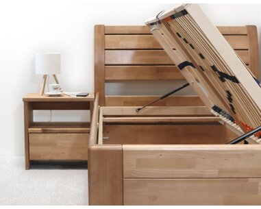 Posteľ dvojlôžko z masívu Concepta – bočný výklop