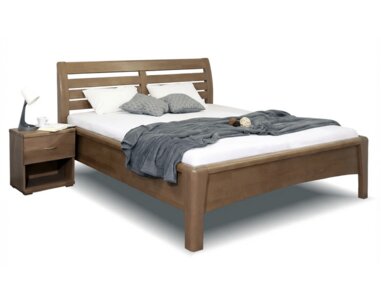 Zvýšená posteľ dvojlôžko z masívu CONSTANTA, masív buk