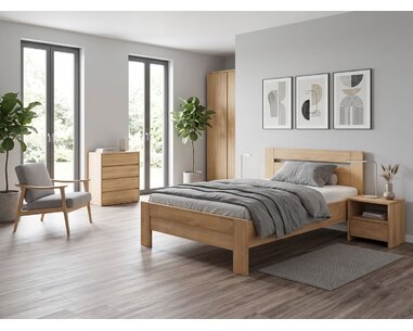 Zvýšená posteľ z masivu Orfeus, masiv buk, 120x200 - pohľad č. 2