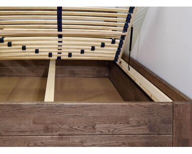 Posteľ s úložným priestorom Trinity, masív dub, 140x200