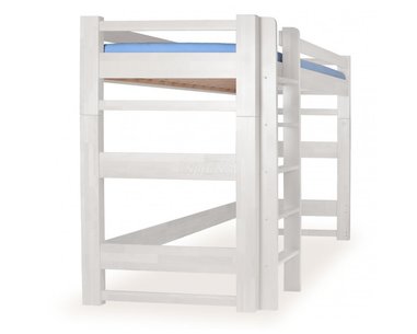 Poschodová posteľ z masívu LUCAS, masív buk - biela Poschodová posteľ z masívu LUCAS, masív buk - biela