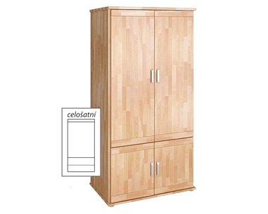Šatníková skriňa Alfa-172, buk cink
