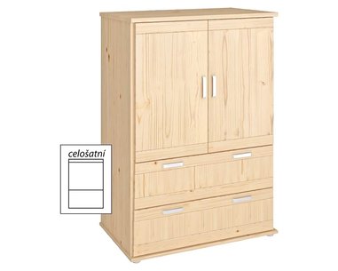 Šatníková skriňa dvojdverová Beta-181, smrek Šatníková skriňa dvojdverová Beta-181, smrek