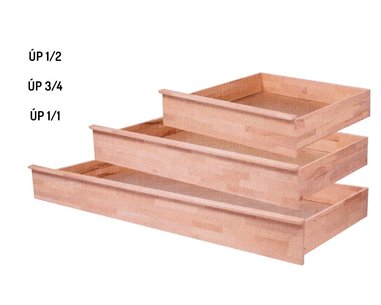 Úložný priestor 3/4, masív smrek, 25 cm Úložný priestor 3/4, masív smrek, 25 cm