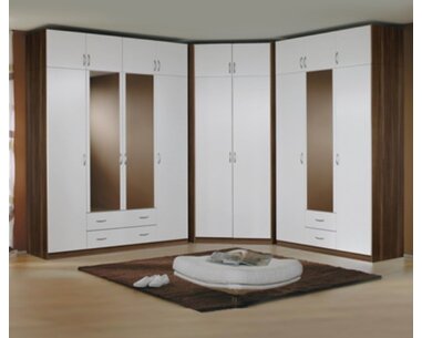 Šatníková skriňa dvojdverová IA61521, orech/biela Šatníková skriňa dvojdverová IA61521, orech/biela