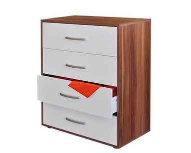 Zásuvková komoda IA61502, orech-biela