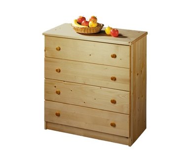 Komoda - 4 zásuvková IA817, masiv borovica