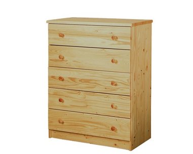 Komoda - 5 zásuvková IA823, masiv borovica