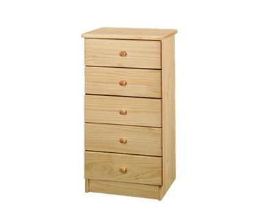 Komoda úzka - 5 zásuvková IA829, masiv borovica